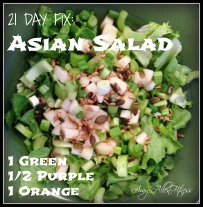 21day fix asian salad with vinagrette 21 day